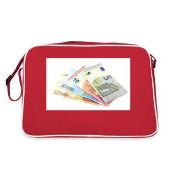 Argent. Billets en euros - Sac Retro - rouge/blanc - Dos