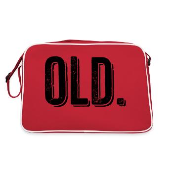 alt - Retro Tasche - Rot/Weiß - Hinten