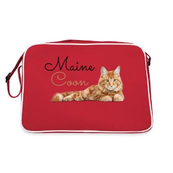 Maine Coon - Retro Bag - red/white - Back