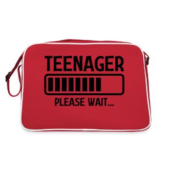 Adolescent S’il vous plaît attendre - Sac Retro - rouge/blanc - Dos