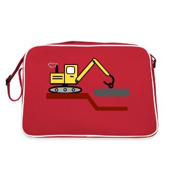 Excavatrice - Sac Retro - rouge/blanc - Dos