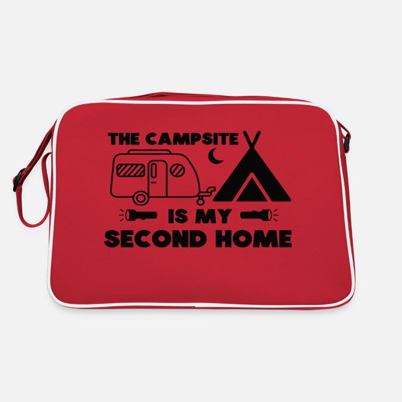 Le camping est ma deuxième maison Sac Retro