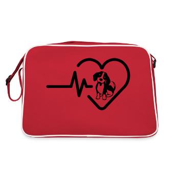 Chien - Sac Retro - rouge/blanc - Dos