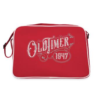 Oldtimer - Retro Tasche - Rot/Weiß - Hinten