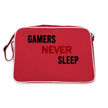Gamers never sleep - Sac Retro - rouge/blanc - Dos