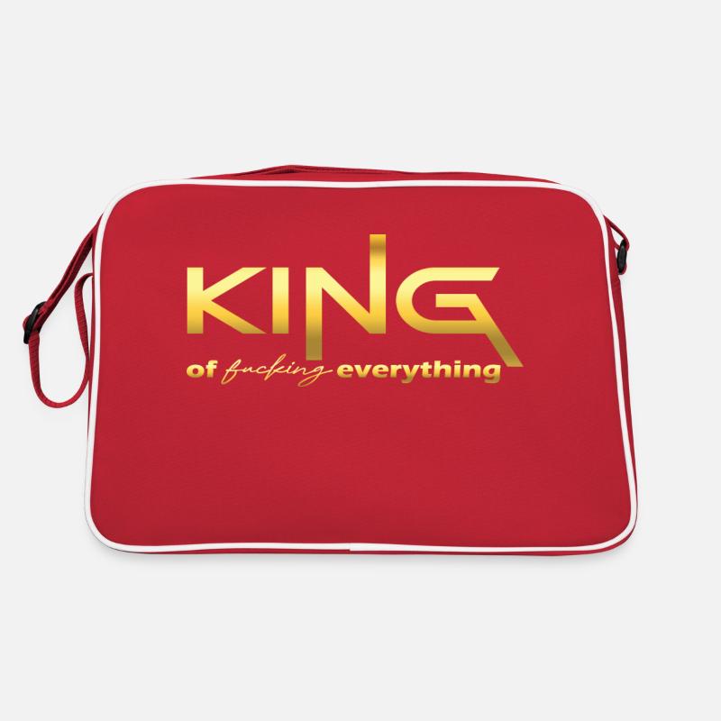 King of everything Geschenk Spruch gold Retro Tasche