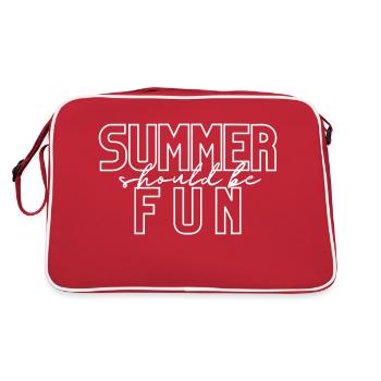 Summer should be fun - Retro Bag - red/white - Back