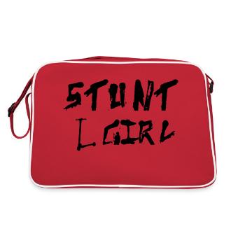 E-Scooter Roller Scooter - Retro Tasche - Rot/Weiß - Hinten