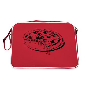 Pizza Fast Food Pizzeria - Retro Tasche - Rot/Weiß - Hinten