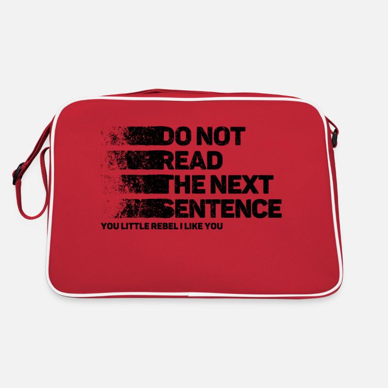 Cool Saying: Do Not Read - Funny Design Retro Bag