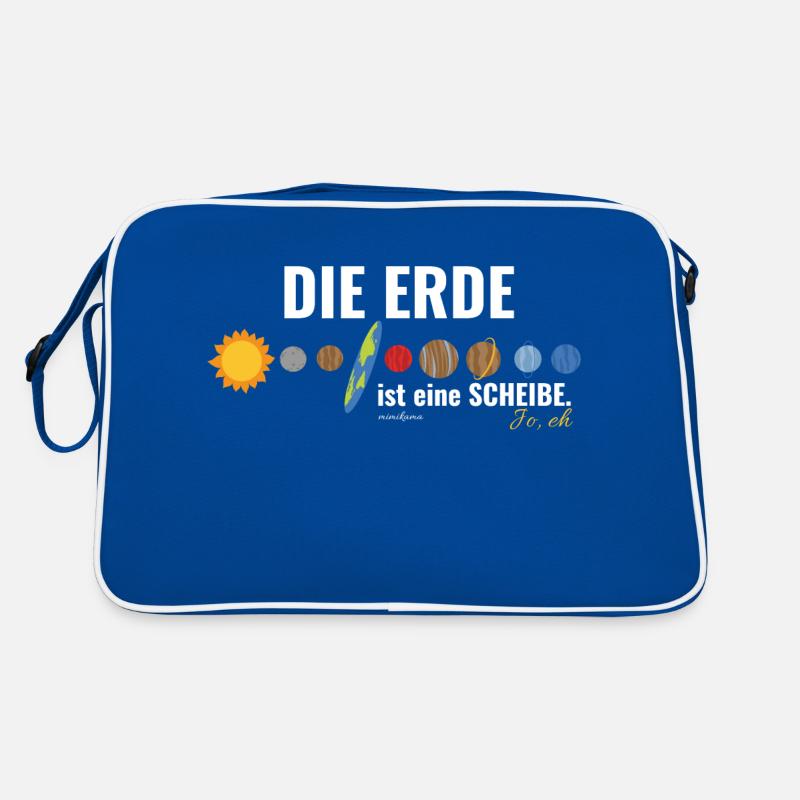 Mimikama Die Erde ist eine Scheibe. Retro Tasche
