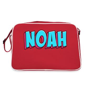 Name Motif: Noah - Retro Bag - red/white - Back