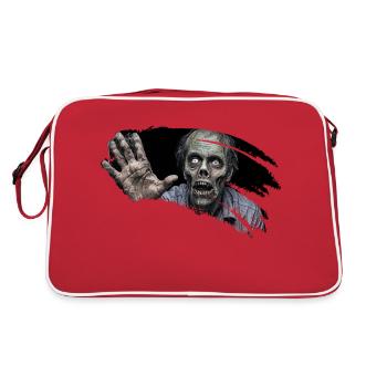 Zombie vous surveille ! - Sac Retro - rouge/blanc - Dos