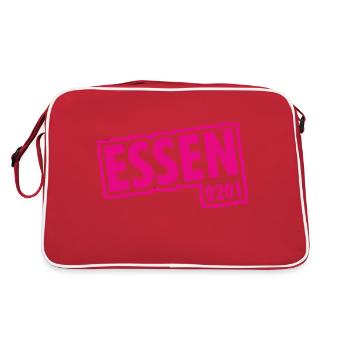 Essen - 0201 - Area Code - Slogan - Retro Bag - red/white - Back
