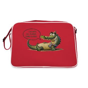 Entspannter Rex - Retro Tasche - Rot/Weiß - Hinten