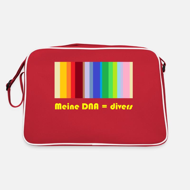 meine DNA = divers Retro Tasche