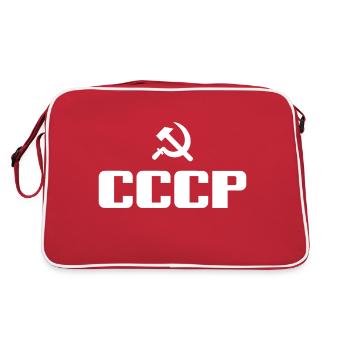 Soviet - Hammer and Sickle Soviet Union - Communist - Retro Bag - red/white - Back