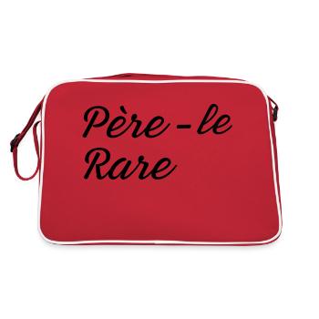Seltene Perle Papa - Papa Geschenkidee - Retro Tasche - Rot/Weiß - Hinten