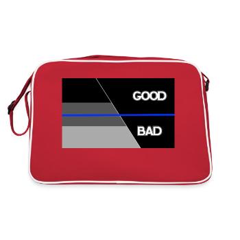 Shadow blueline good bad - Retro Tasche - Rot/Weiß - Hinten