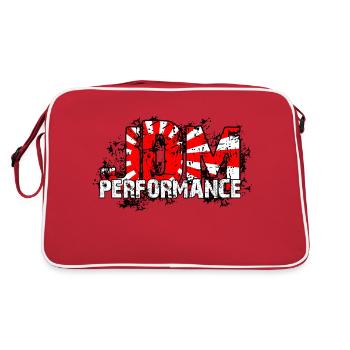 JDM PERFORMANCE - Retro Tasche - Rot/Weiß - Hinten