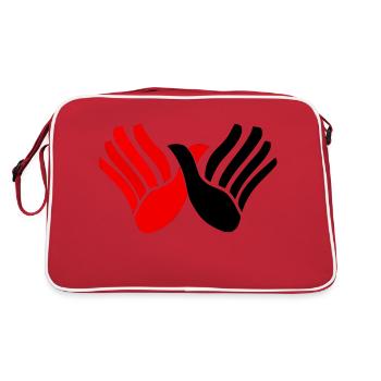 Albania Hands Red and Black - Sac Retro - rouge/blanc - Dos