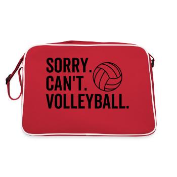 Sorry Can't Volleyball - Retro Bag - red/white - Back