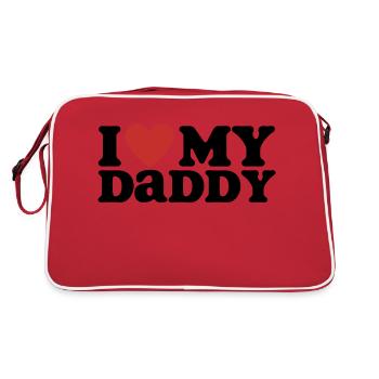 J’aime mon papa - Sac Retro - rouge/blanc - Dos