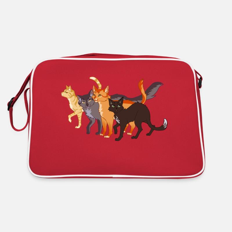 Warrior Cats Feuerstern Firestar Greystripe Katze - Retro Tasche - Rot/Weiß