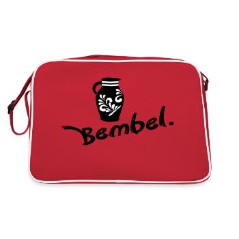 Bembel Design Hessische Designs - Retro Tasche - Rot/Weiß - Hinten
