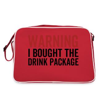 Warning I Bought The Drink Package - Retro Bag - red/white - Back