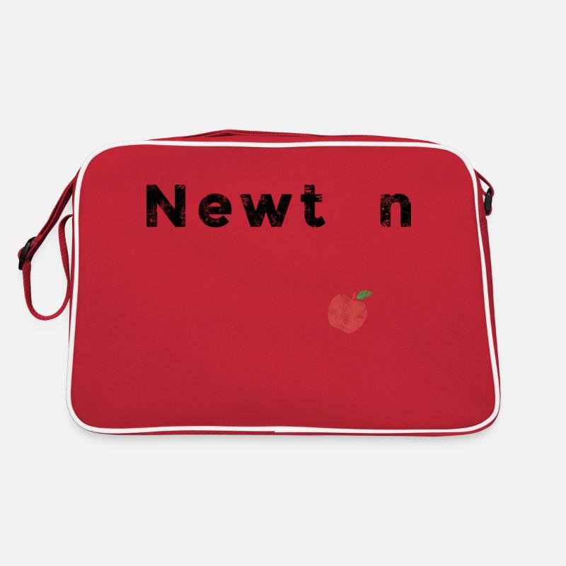 Isaac Newton - Retro Tasche - Rot/Weiß