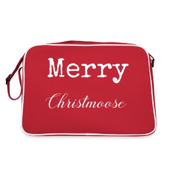 bodybuilder cute computer cool humor deer quote - Retro Bag - red/white - Back