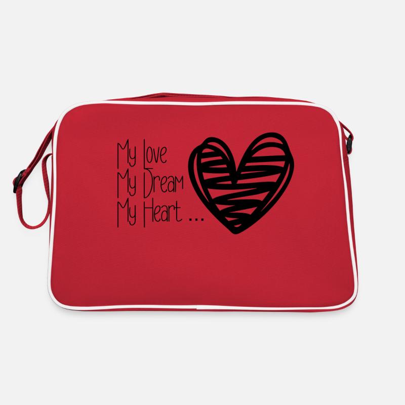 Mon amour, mon rêve, mon cœur Sac Retro
