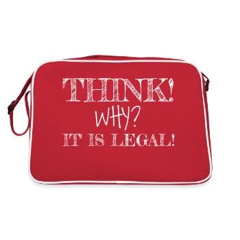 Think! Why? It is Legal! - Retro Bag - red/white - Back