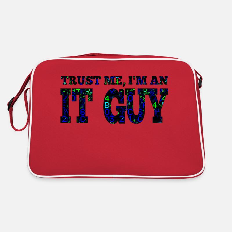 IT guy support geek computer computer geek technician Retro Bag
