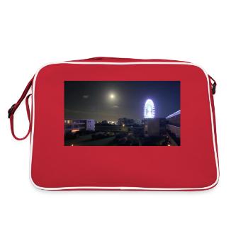Ferris wheel grömitz at night - Retro Bag - red/white - Back