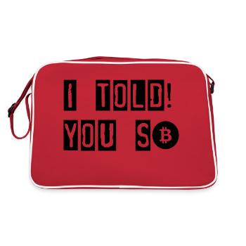 Bitcoin Trading Crypto Aktien - Retro Tasche - Rot/Weiß - Hinten