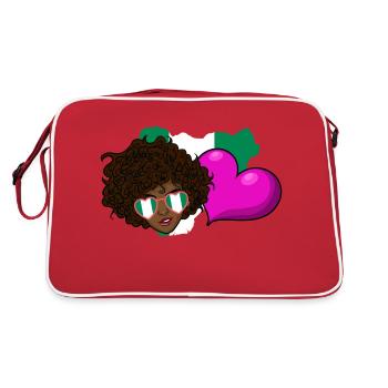 Nigéria Nigérian Afrique Flag Fierté I Cadeau - Sac Retro - rouge/blanc - Dos