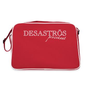 𝔻𝔼𝕊𝔸𝕊𝕋ℝÖ𝕊 𝖕𝖗𝖔𝖛𝖔𝖐𝖆𝖓𝖙 𝖜𝖍𝖎𝖙𝖊 - Retro Tasche - Rot/Weiß - Hinten