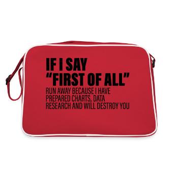 If I say first of all, run away 4 - Retro Bag - red/white - Back