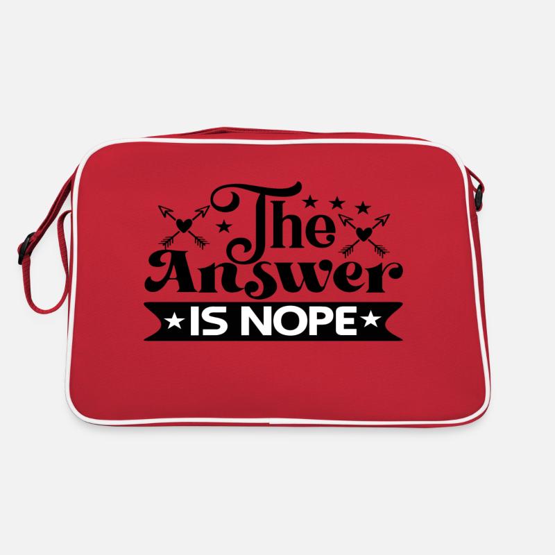 The Answer is Nope Retro Bag