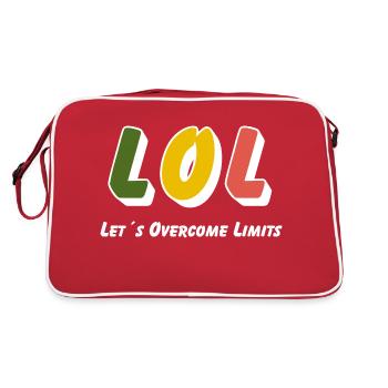 LOL - Let's Overcome Limits - Retro Bag - red/white - Back