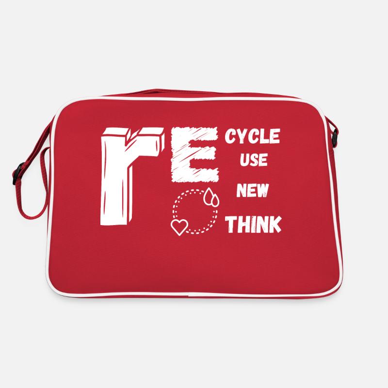 Recycler Réutiliser Renouveler Repenser Graphique Sac Retro