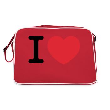 J’aime | Amour | J’aime - Sac Retro - rouge/blanc - Dos