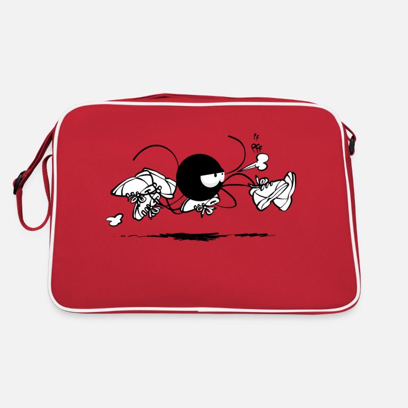 Beth l'araignée -le running (version sans texte) - Sac Retro - rouge/blanc
