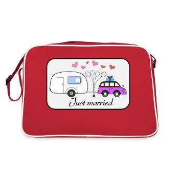 Jeune marié - Sac Retro - rouge/blanc - Dos