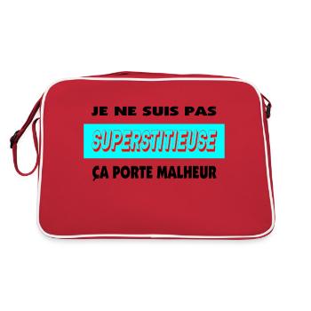 Je ne suis pas superstitieuse - Sac Retro - rouge/blanc - Dos