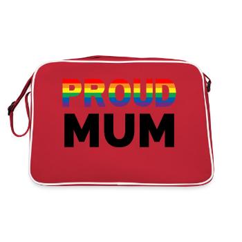 Proud Mum Rainbow - Retro Bag - red/white - Back