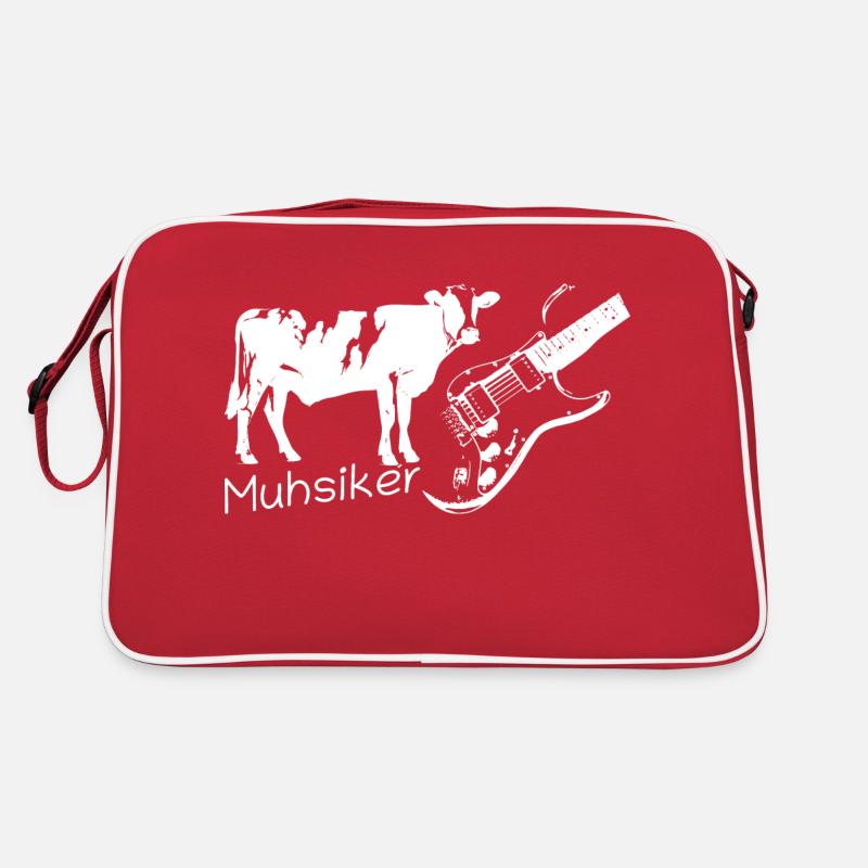 Muhsiker - Kug mit Gitarre - hell Retro Tasche