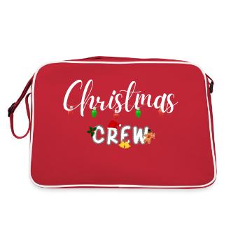 Christmas Crew - Retro Tasche - Rot/Weiß - Hinten